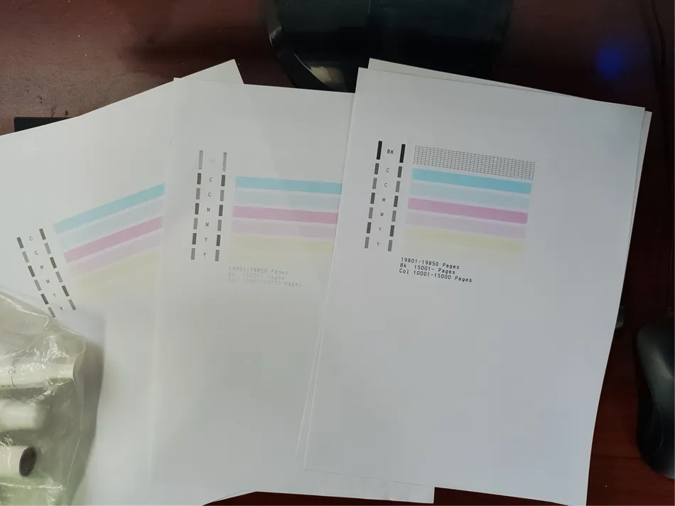 某工厂佳能打印机墨水打空后进空气维护